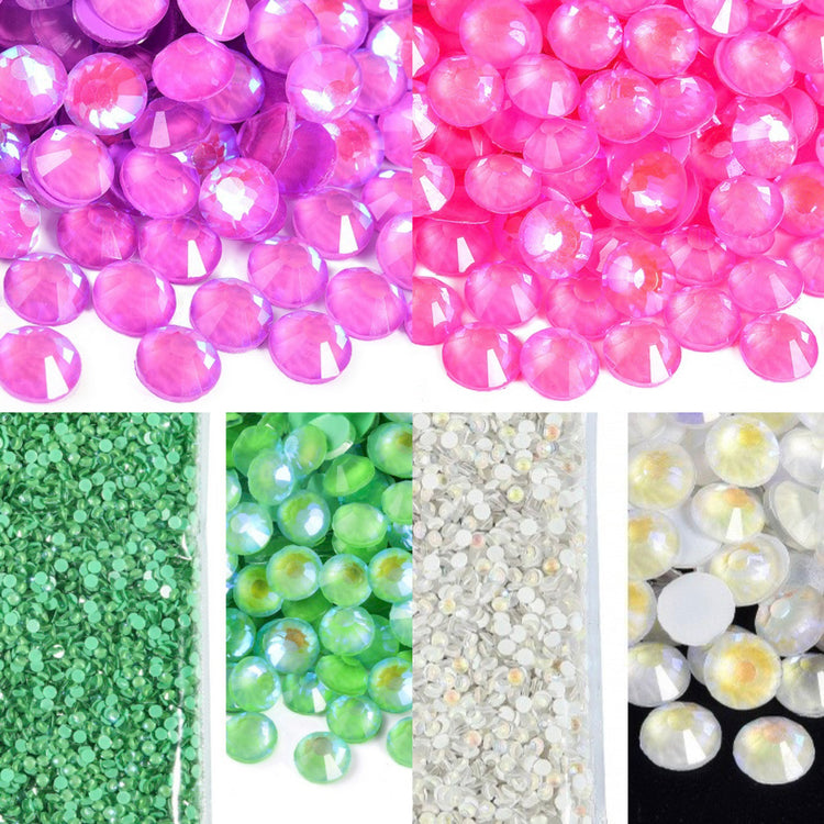 A014 Neon AB (Can Glow) Glass Rhinestones