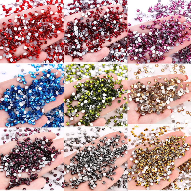 A008 Silver back Glass Rhinestones
