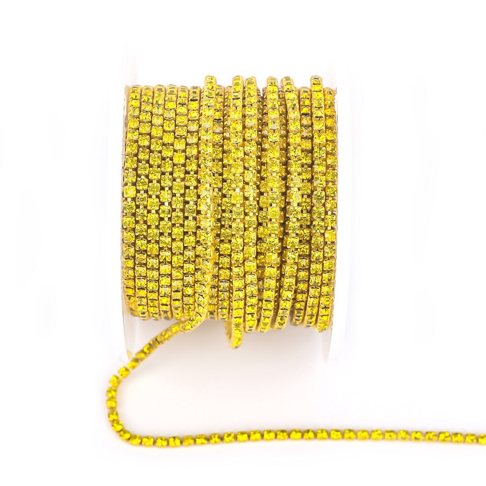 A0016 SS6/SS8/SS12 Glass Rhinestone Chains