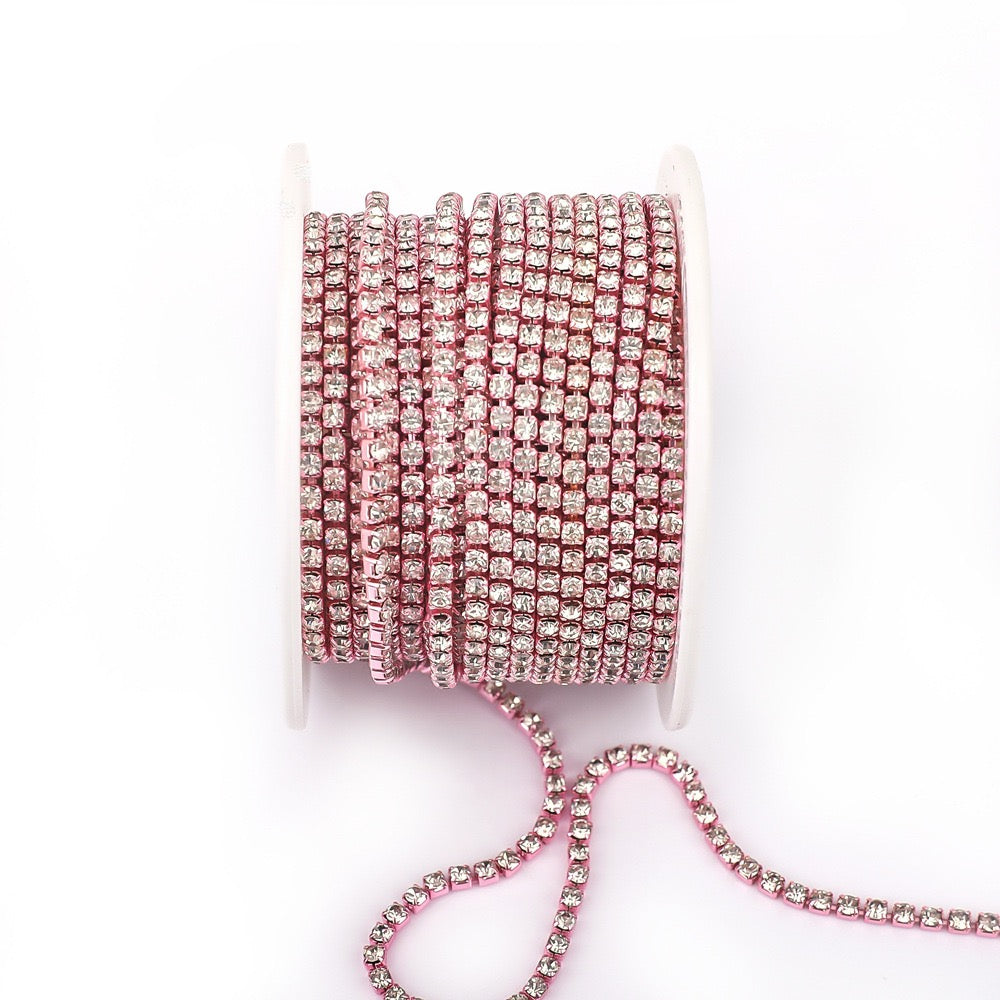 A0016 SS6/SS8/SS12 Glass Rhinestone Chains