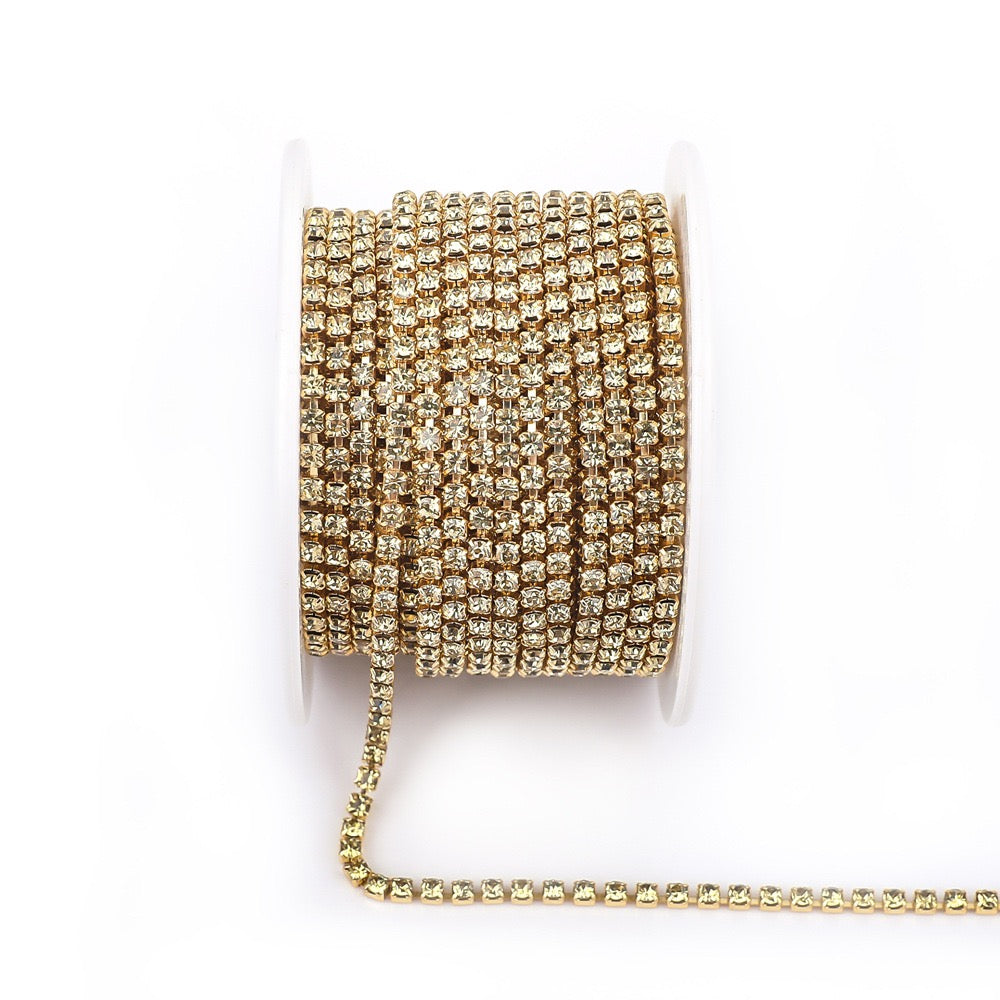 A0016 SS6/SS8/SS12 Glass Rhinestone Chains