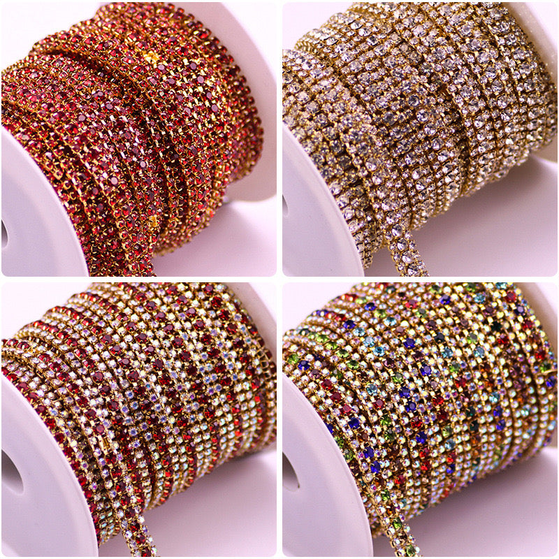 A0017 Triplex Row Rhinestone Chains