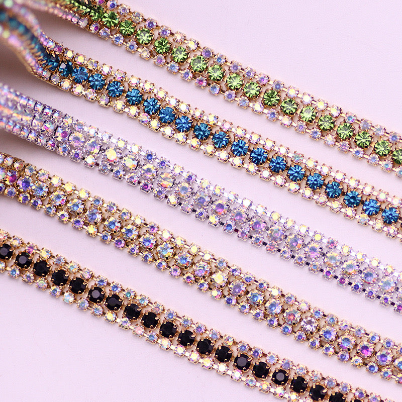 A0017 Triplex Row Rhinestone Chains