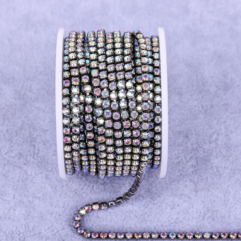 A0018 Plating AB Color Rhinestone Chains