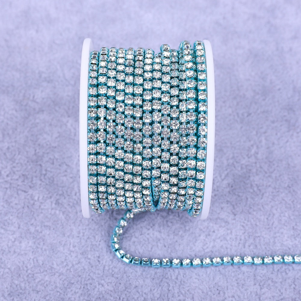 A0018 Plating AB Color Rhinestone Chains