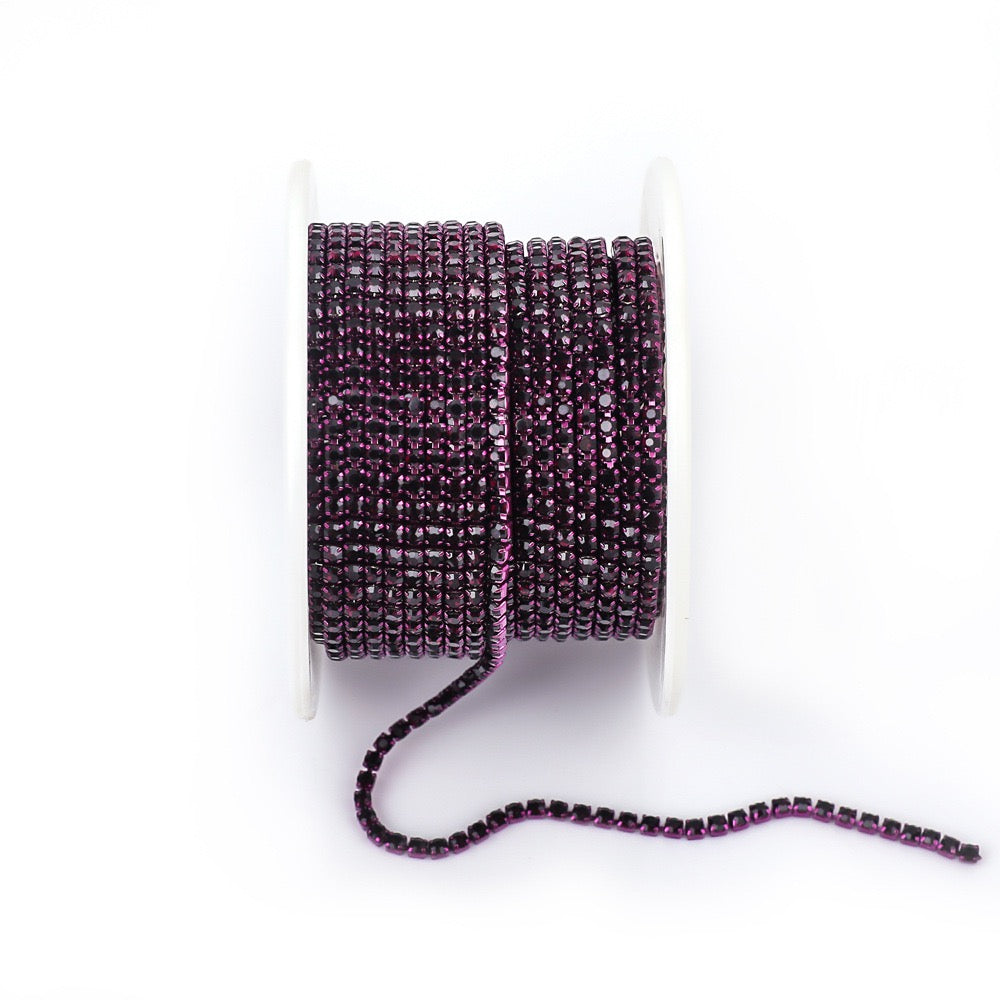 A0016 SS6/SS8/SS12 Glass Rhinestone Chains