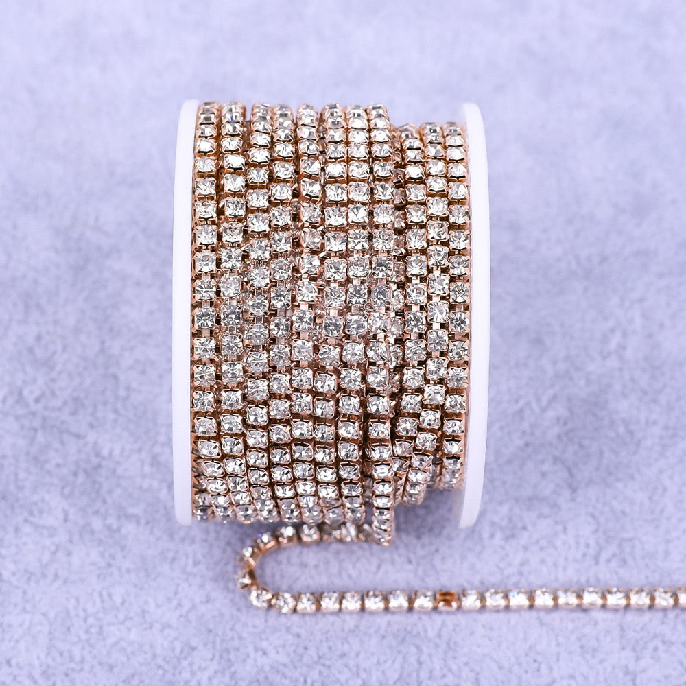A0018 Plating AB Color Rhinestone Chains