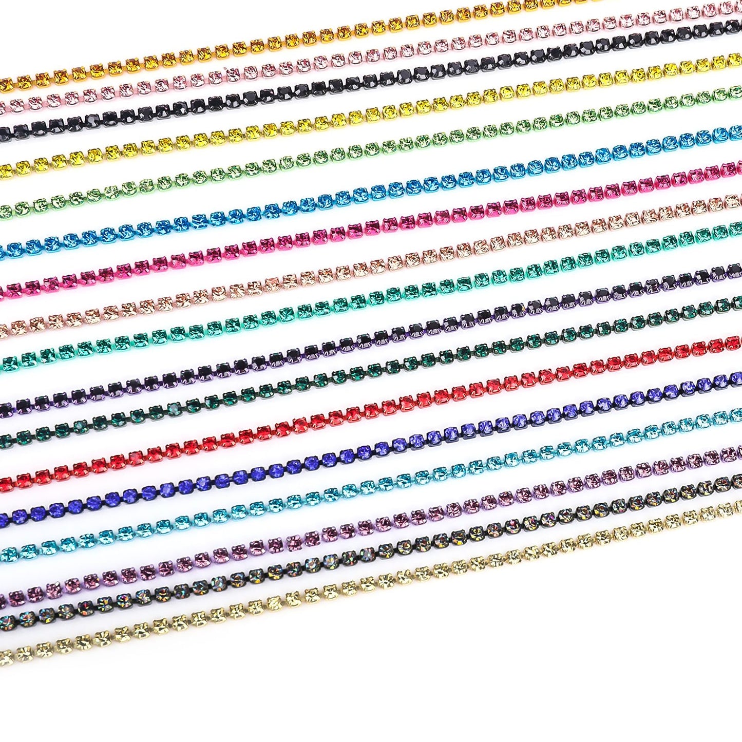 A0016 SS6/SS8/SS12 Glass Rhinestone Chains