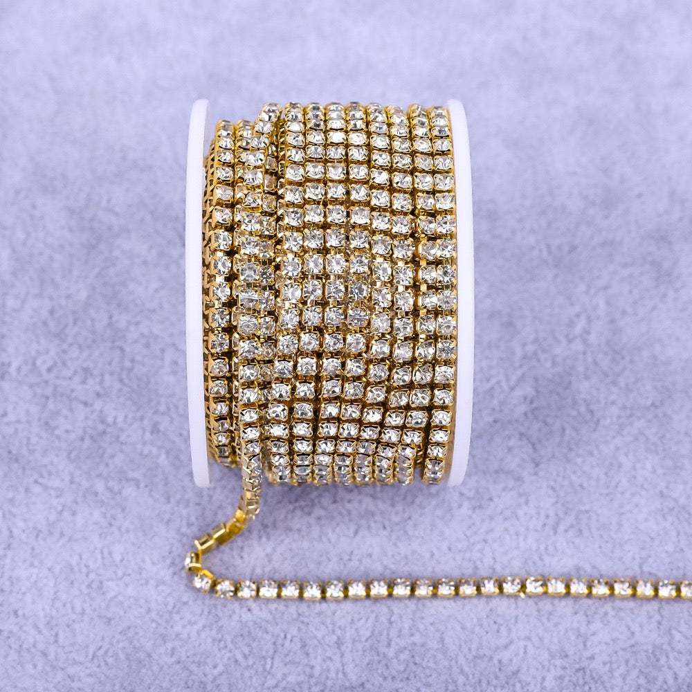 A0018 Plating AB Color Rhinestone Chains