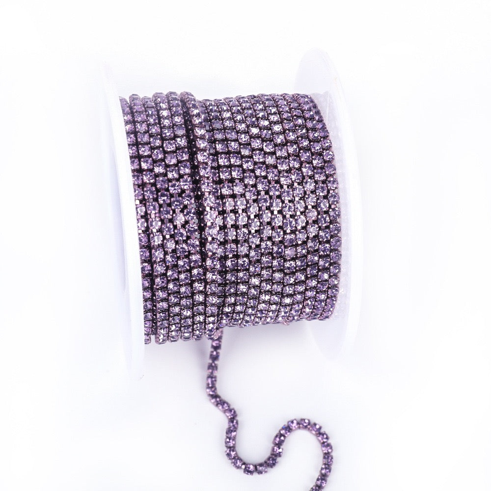 A0016 SS6/SS8/SS12 Glass Rhinestone Chains
