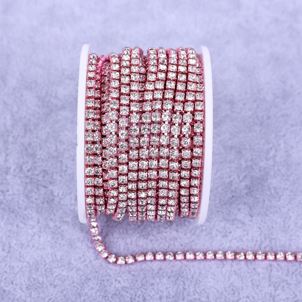 A0018 Plating AB Color Rhinestone Chains