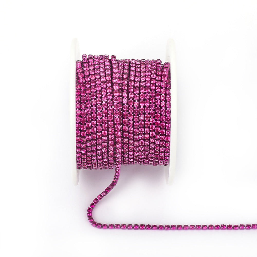 A0016 SS6/SS8/SS12 Glass Rhinestone Chains
