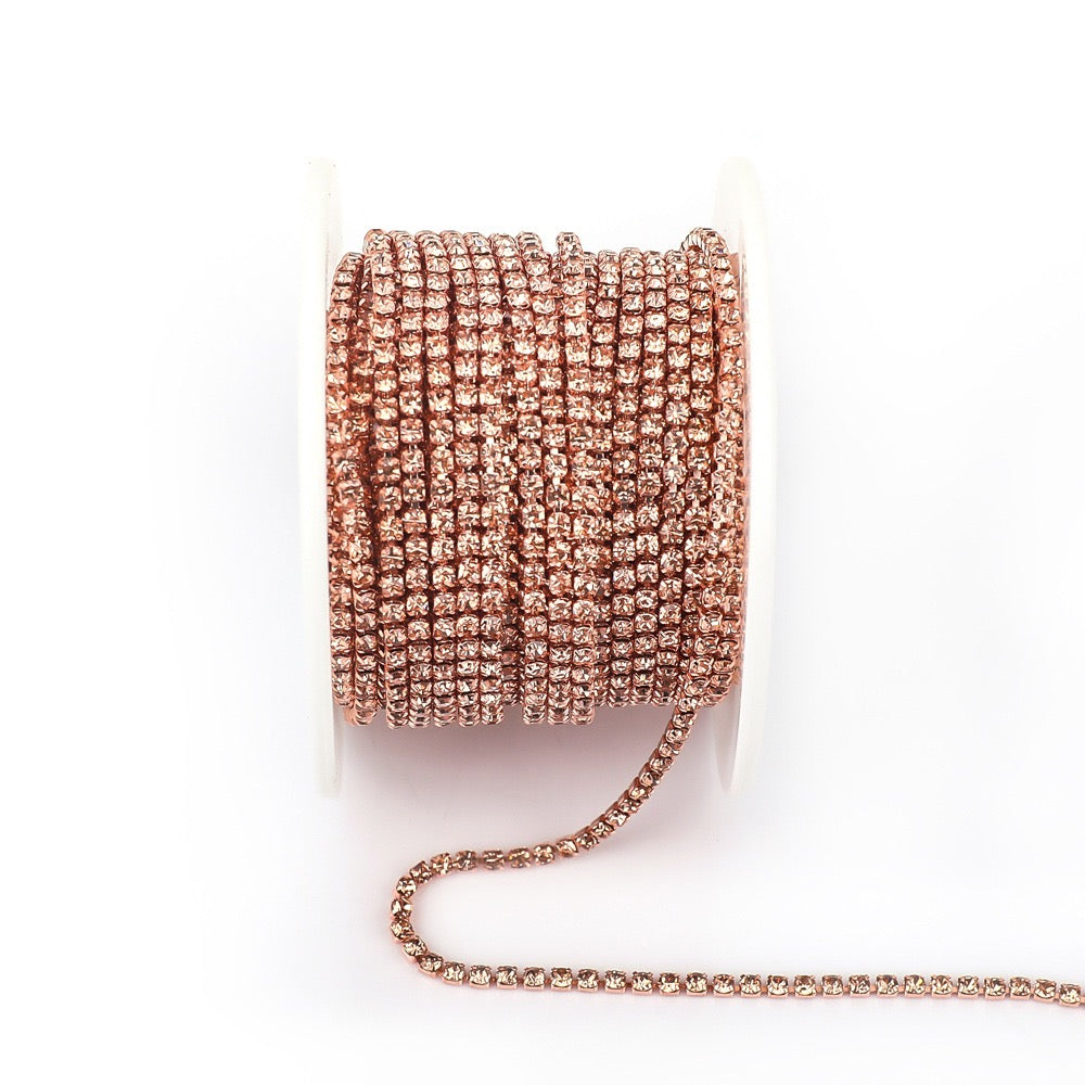 A0016 SS6/SS8/SS12 Glass Rhinestone Chains