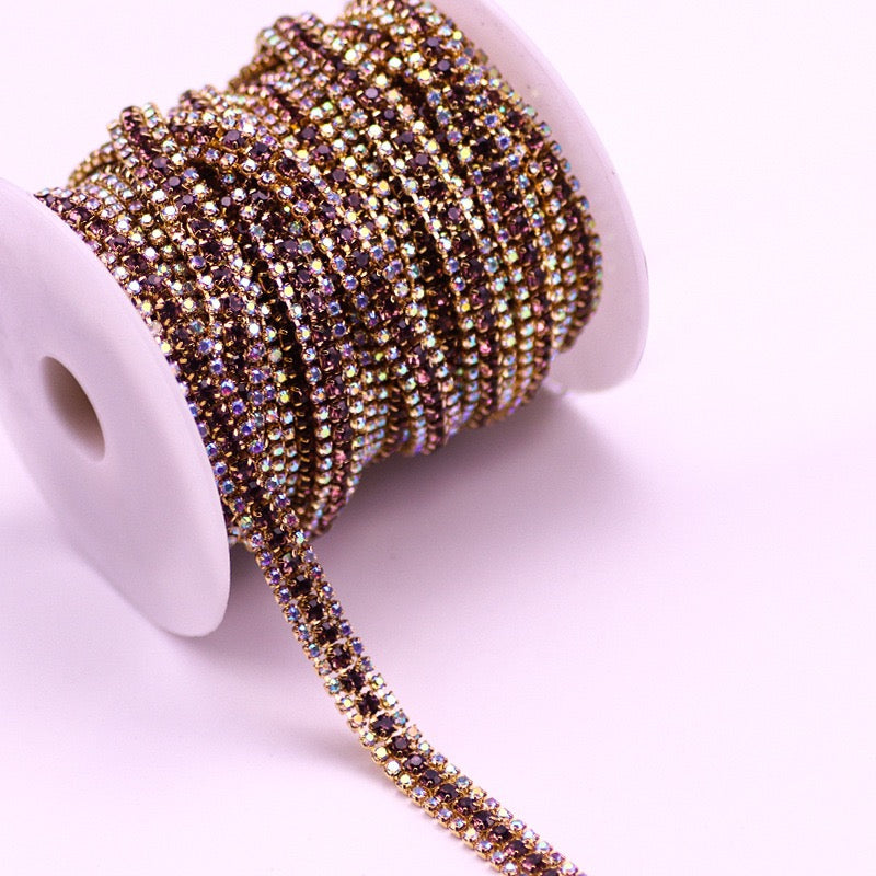 A0017 Triplex Row Rhinestone Chains