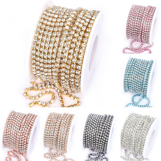 A0018 Plating AB Color Rhinestone Chains