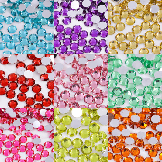 A0005 6MM Silver Back Resin Rhinestones