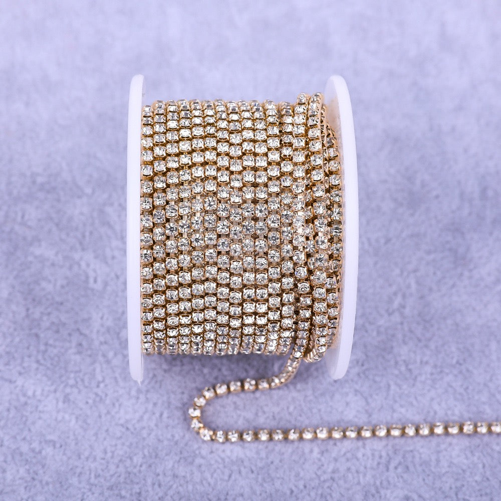 A0018 Plating AB Color Rhinestone Chains