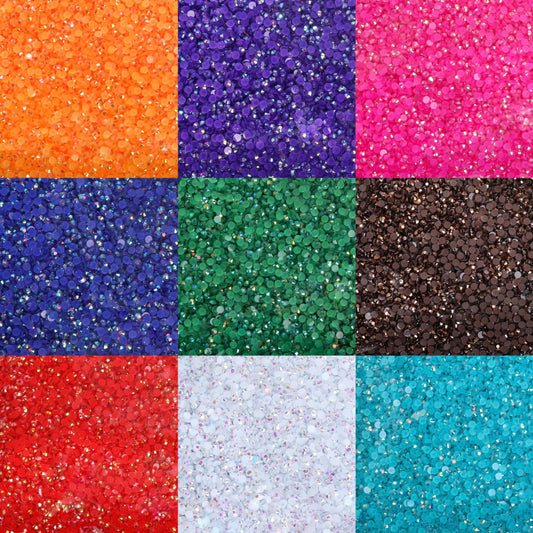 A0001 2MM Jelly AB Resin Rhinestones
